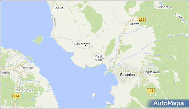 mapa Piaski Małe, Piaski Małe na mapie Targeo