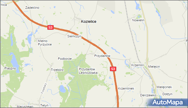 mapa Przydarłów, Przydarłów na mapie Targeo