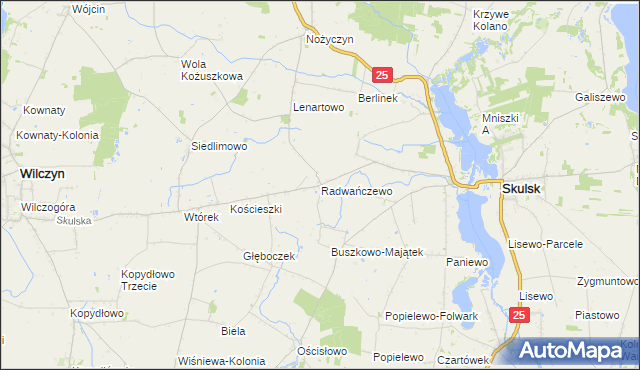 mapa Radwańczewo, Radwańczewo na mapie Targeo