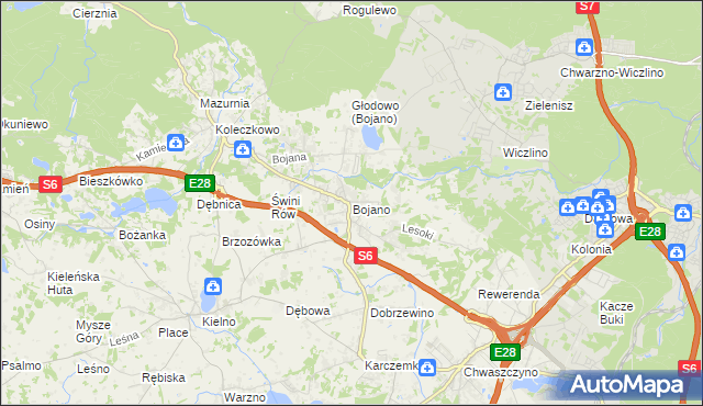 mapa Bojano, Bojano na mapie Targeo