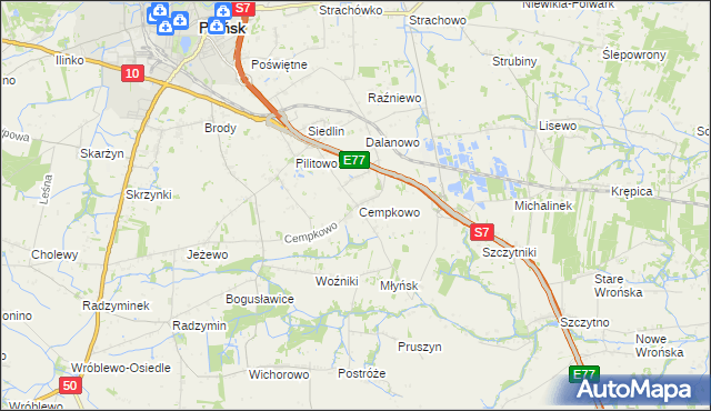 mapa Cempkowo, Cempkowo na mapie Targeo