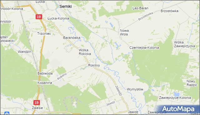 mapa Czerniejów gmina Serniki, Czerniejów gmina Serniki na mapie Targeo