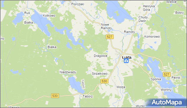 mapa Dragolice, Dragolice na mapie Targeo