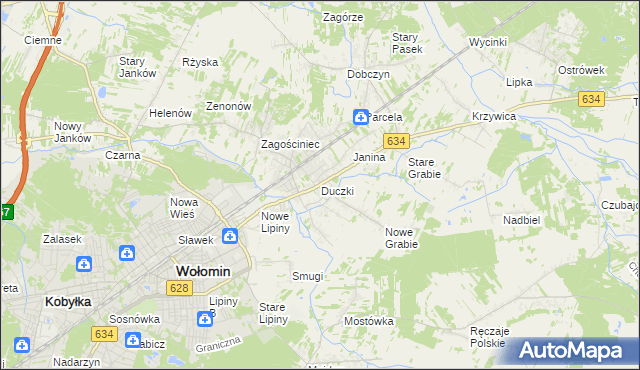 mapa Duczki, Duczki na mapie Targeo