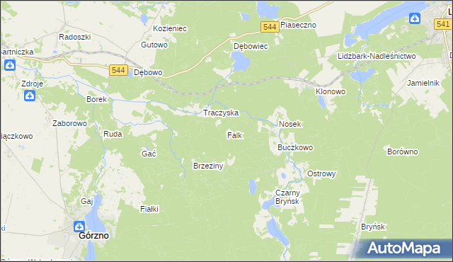 mapa Falk, Falk na mapie Targeo