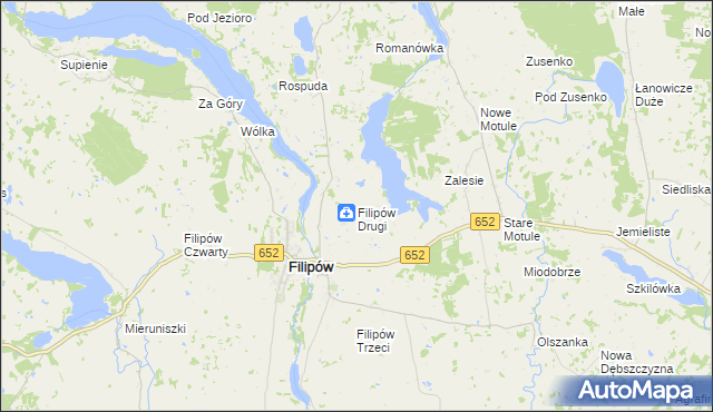 mapa Filipów Drugi, Filipów Drugi na mapie Targeo