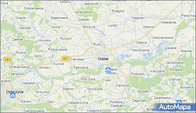 mapa Gdów, Gdów na mapie Targeo