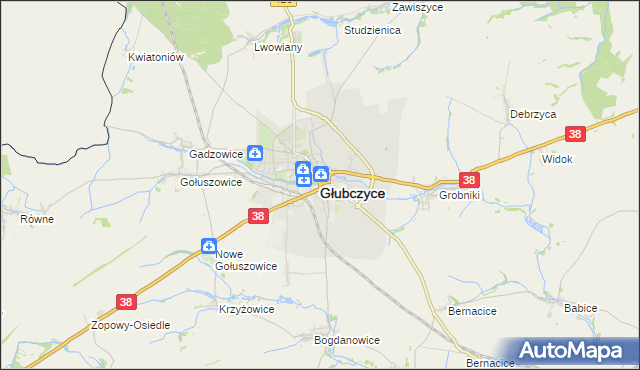 mapa Głubczyce, Głubczyce na mapie Targeo