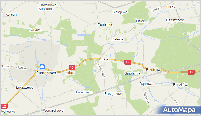 mapa Góra gmina Jaraczewo, Góra gmina Jaraczewo na mapie Targeo