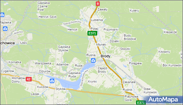 mapa Górki k. Młynka, Górki k. Młynka na mapie Targeo