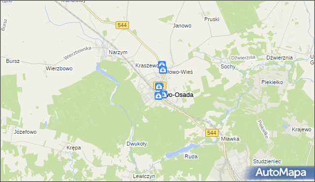 mapa Iłowo-Osada, Iłowo-Osada na mapie Targeo
