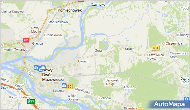 mapa Janówek Pierwszy, Janówek Pierwszy na mapie Targeo