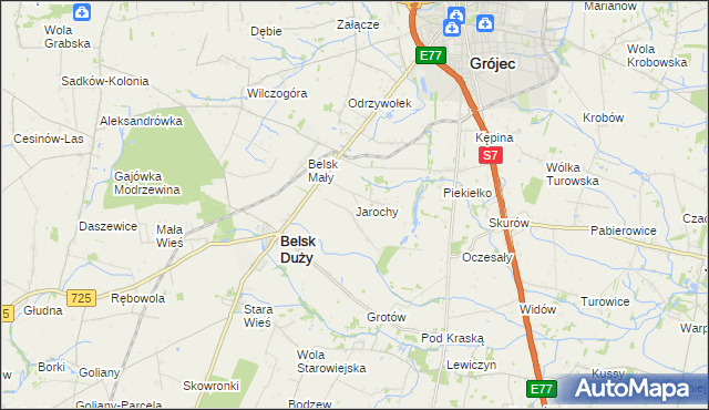 mapa Jarochy, Jarochy na mapie Targeo