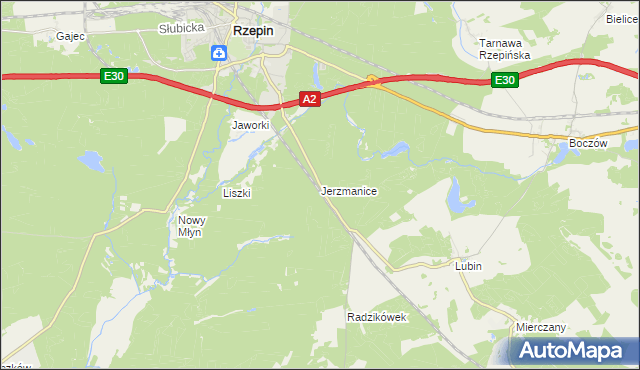 mapa Jerzmanice, Jerzmanice na mapie Targeo