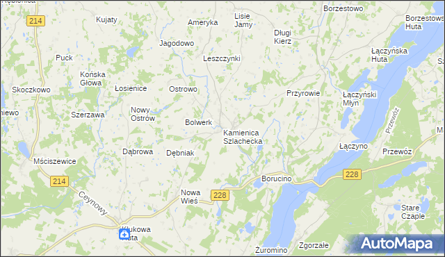 mapa Kamienica Szlachecka, Kamienica Szlachecka na mapie Targeo