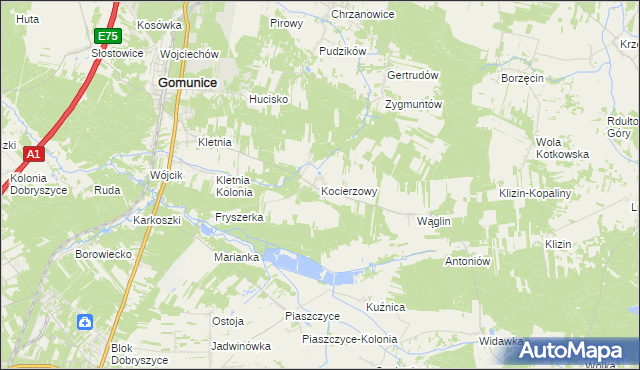 mapa Kocierzowy, Kocierzowy na mapie Targeo