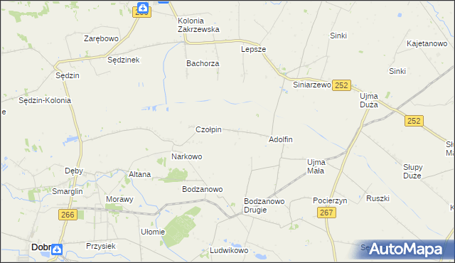 mapa Kolonia Bodzanowska, Kolonia Bodzanowska na mapie Targeo