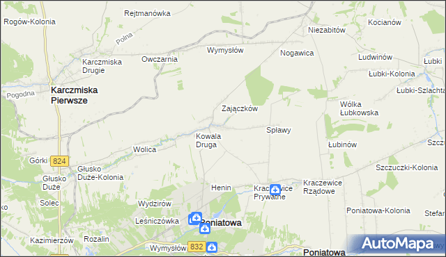 mapa Kowala Pierwsza, Kowala Pierwsza na mapie Targeo