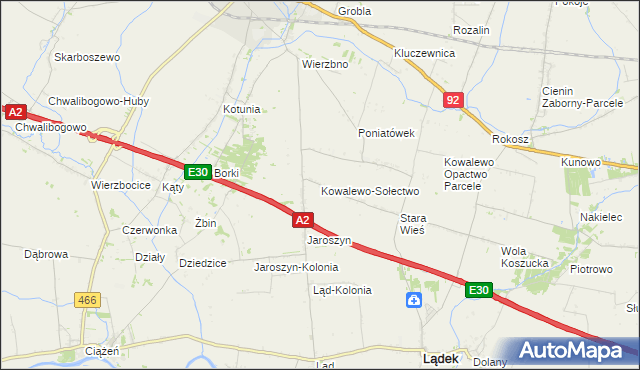 mapa Kowalewo-Sołectwo, Kowalewo-Sołectwo na mapie Targeo