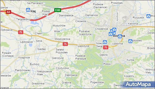 mapa Łapczyca, Łapczyca na mapie Targeo