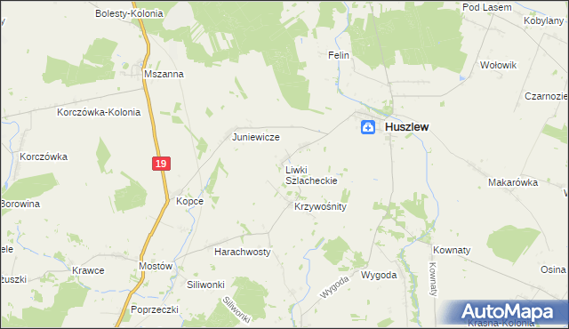 mapa Liwki Szlacheckie, Liwki Szlacheckie na mapie Targeo