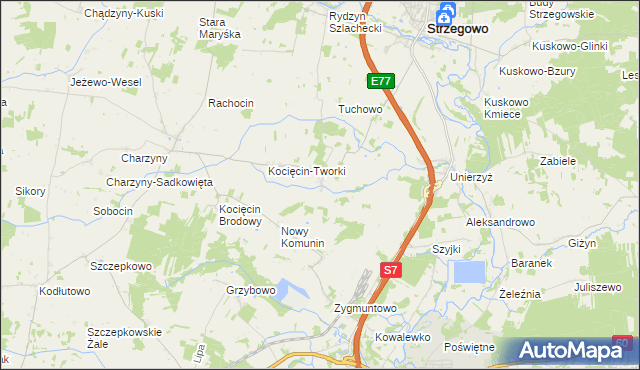 mapa Mączewo, Mączewo na mapie Targeo