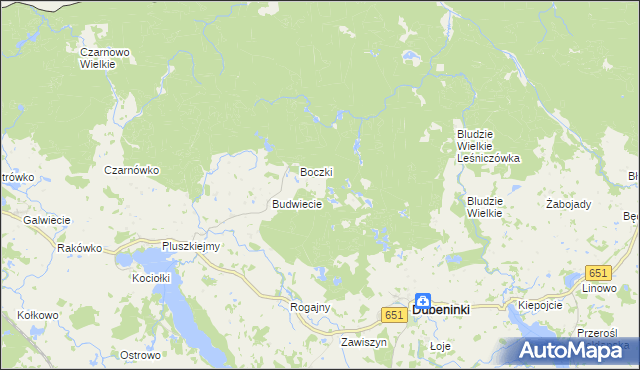 mapa Markowo gmina Dubeninki, Markowo gmina Dubeninki na mapie Targeo