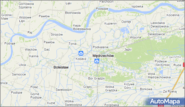 mapa Mędrzechów, Mędrzechów na mapie Targeo