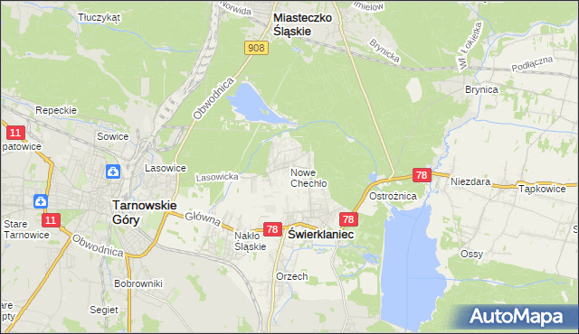 mapa Nowe Chechło, Nowe Chechło na mapie Targeo