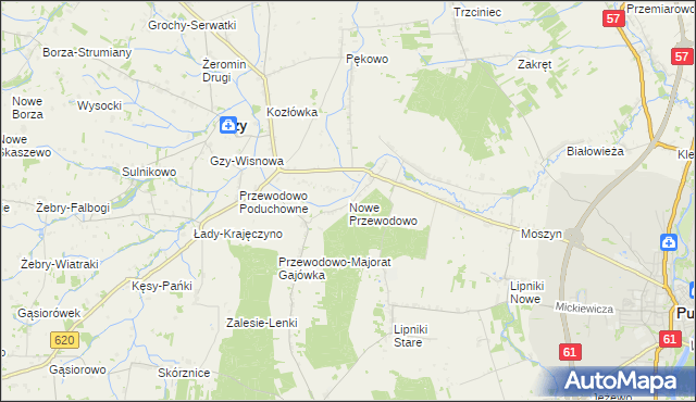 mapa Nowe Przewodowo, Nowe Przewodowo na mapie Targeo