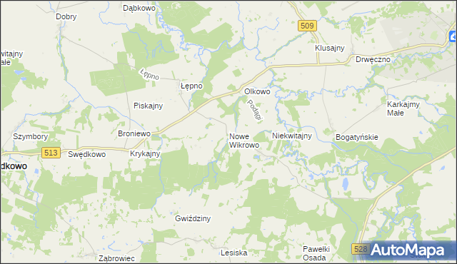 mapa Nowe Wikrowo, Nowe Wikrowo na mapie Targeo