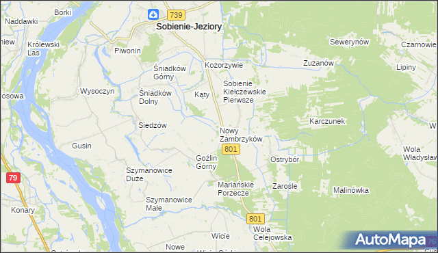 mapa Nowy Zambrzyków, Nowy Zambrzyków na mapie Targeo