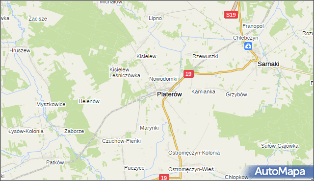 mapa Platerów, Platerów na mapie Targeo