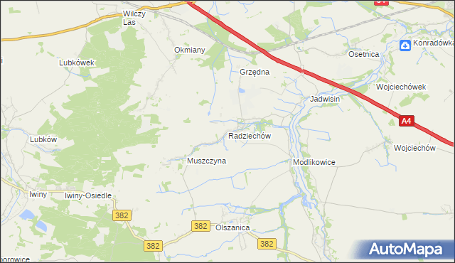 mapa Radziechów, Radziechów na mapie Targeo