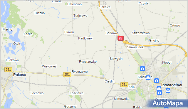 mapa Sójkowo gmina Inowrocław, Sójkowo gmina Inowrocław na mapie Targeo