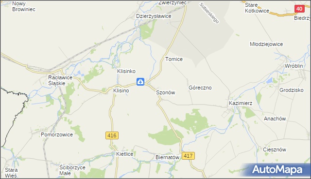 mapa Szonów, Szonów na mapie Targeo