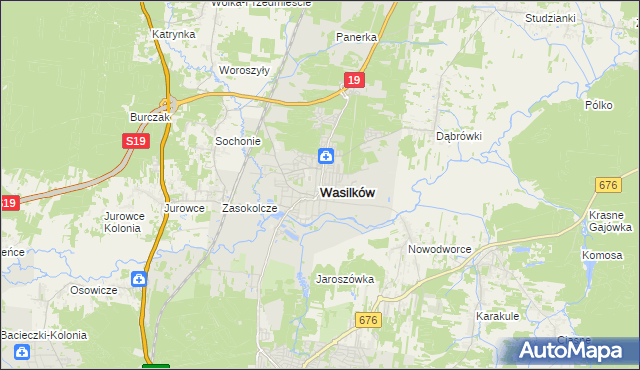 mapa Wasilków, Wasilków na mapie Targeo