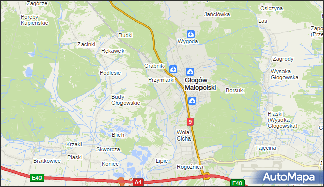 mapa Zabajka, Zabajka na mapie Targeo