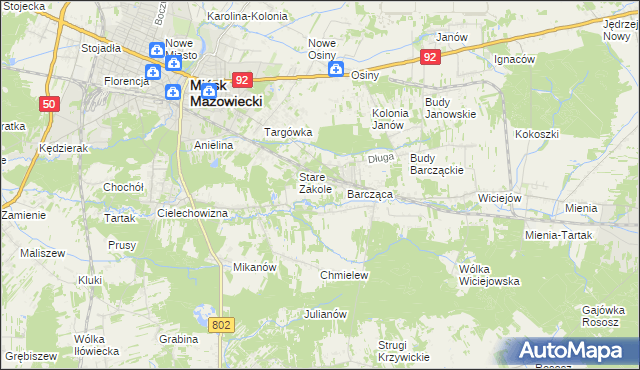 mapa Zakole-Wiktorowo, Zakole-Wiktorowo na mapie Targeo