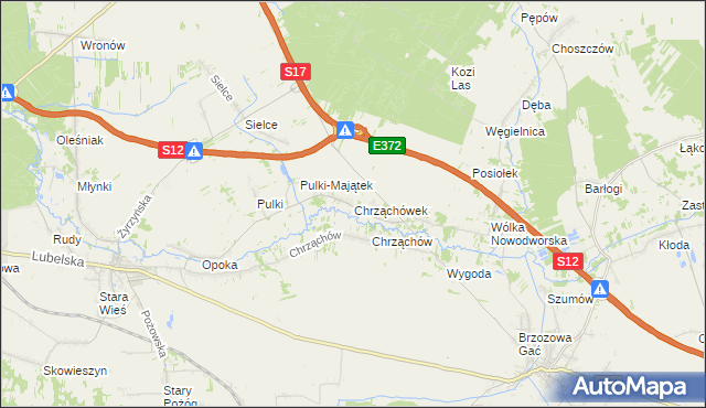 mapa Chrząchówek, Chrząchówek na mapie Targeo