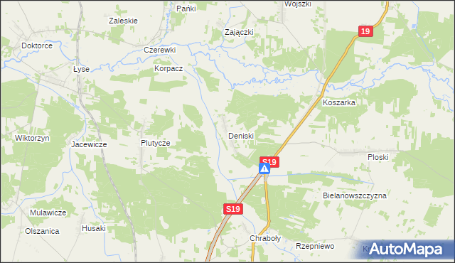 mapa Deniski, Deniski na mapie Targeo