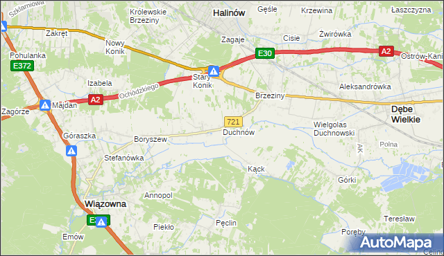 mapa Duchnów, Duchnów na mapie Targeo