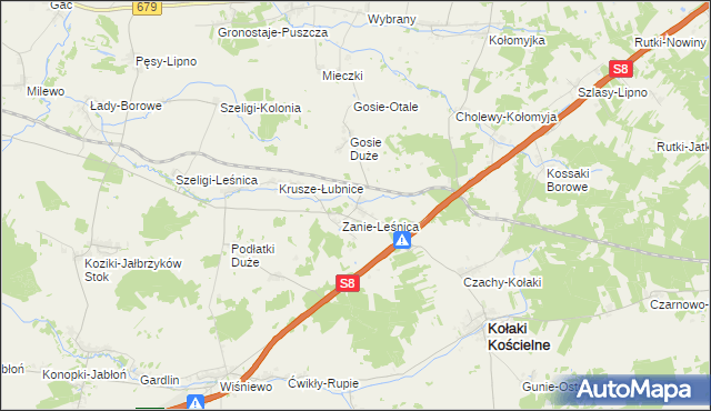 mapa Gosie Małe, Gosie Małe na mapie Targeo