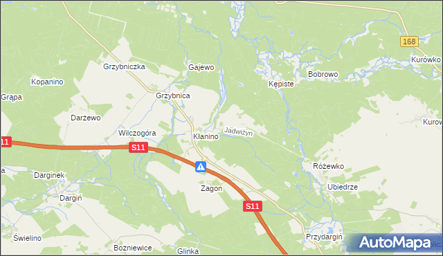 mapa Jadwiżyn gmina Bobolice, Jadwiżyn gmina Bobolice na mapie Targeo