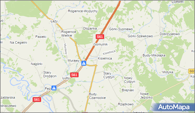 mapa Kisielnica, Kisielnica na mapie Targeo