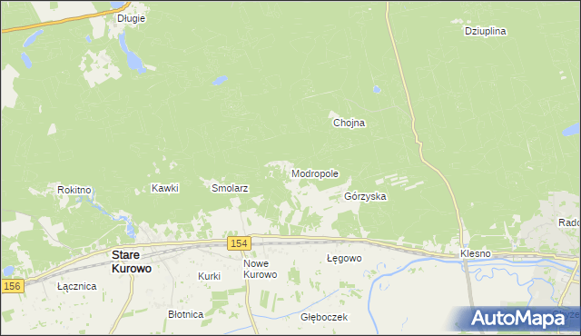 mapa Modropole, Modropole na mapie Targeo