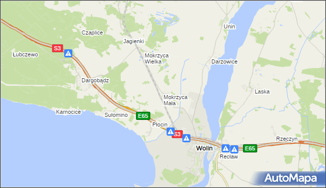 mapa Mokrzyca Mała, Mokrzyca Mała na mapie Targeo