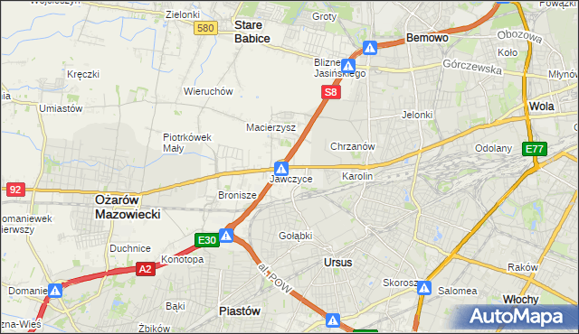 mapa Mory gmina Ożarów Mazowiecki, Mory gmina Ożarów Mazowiecki na mapie Targeo