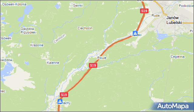 mapa Pikule, Pikule na mapie Targeo