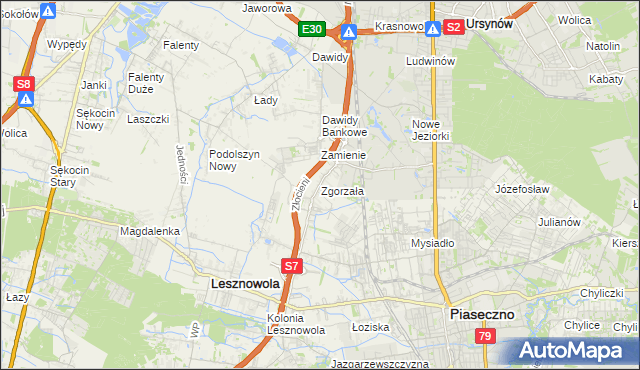 mapa Zgorzała, Zgorzała na mapie Targeo